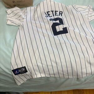 Majestic authentic derek jeter yankees jersey boys medium 10-12